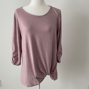 Women’s Soft Cozy 3/4 Length Lilac Purple Shirt Size XL